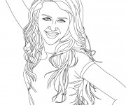 Coloriage Une jolie Mannequin qui pose