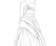 Coloriage Une Mannequin mignonne