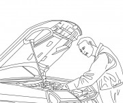 Coloriage et dessins gratuit Mécanicien voiture à imprimer