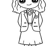 Coloriage Chibi Enid Sinclair pour enfants
