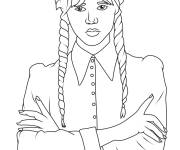 Coloriage Illustration Mercredi Addams