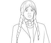 Coloriage et dessins gratuit Image de Mercredi Addams à imprimer