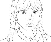 Coloriage Jenna Ortega Mercredi Addams