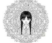 Coloriage Mandala Mercredi Addams
