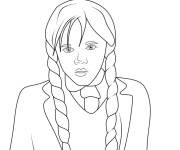 Coloriage Mercredi Addams en ligne