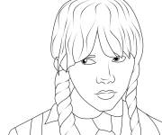 Coloriage Mercredi Addams pour enfants