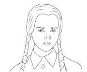 Coloriage et dessins gratuit Mercredi du film Famille Addams à imprimer