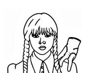 Coloriage Mercredi et Chose