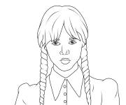 Coloriage et dessins gratuit Mercredi la fille m&eacute;chante de la famille Addams à imprimer