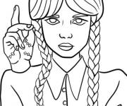 Coloriage et dessins gratuit Ne plaisante pas avec mercredi et Chose à imprimer