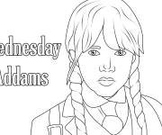 Coloriage Poster de Mercredi Addams