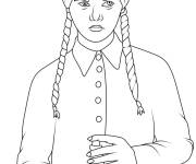Coloriage Wednesday du film Addams