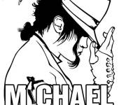 Coloriage Affiche de Michael Jackson