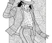 Coloriage Affiche michael jackson complexe