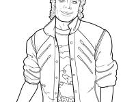 Coloriage Aper&ccedil;u d&eacute;taill&eacute; de Michael Jackson