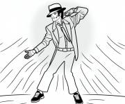 Coloriage Chanteur Michael Jackson