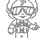 Coloriage Chibi Michael Jackson