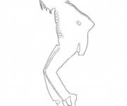 Coloriage Contour de Michael Jackson