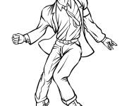 Coloriage Danse c&eacute;l&egrave;bre de Michael Jackson