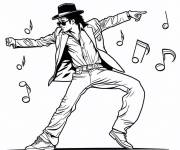 Coloriage Danseur Michael Jackson