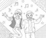 Coloriage Image de michael jakson et kendrick lamar