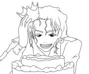 Coloriage Joyeux anniversaire Michael Jackson