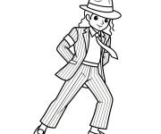 Coloriage L'Homme dans le Miroir de Micheal Jakson