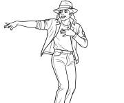 Coloriage La L&eacute;gende de la Musique Micheal Jakson
