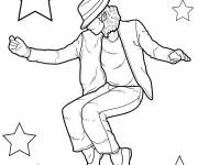 Coloriage Le c&eacute;l&egrave;bre support d'orteil de Michael Jackson