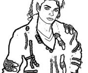 Coloriage Le chanteur am&eacute;ricain Michael Jackson