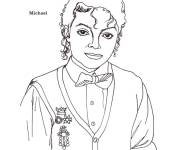 Coloriage et dessins gratuit Le petit Michael Jackson à imprimer