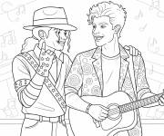 Coloriage Le roi de Pop avec shawn mendes
