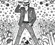 Coloriage Le show excit&eacute; des chansons de Michael Jackson