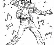 Coloriage L&eacute;gende de Pop Michael Jackson
