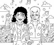 Coloriage Michael avec david bowie