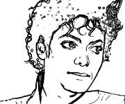 Coloriage Michael Jackson &agrave; colori