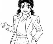 Coloriage Michael Jackson anime