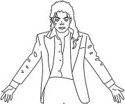 Coloriage Michael Jackson  artiste