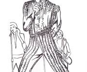 Coloriage Michael Jackson avec la bande de ses fr&egrave;res Jackson