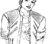 Coloriage Michael Jackson Beat it