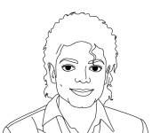 Coloriage Michael Jackson calme