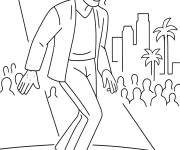 Coloriage Michael Jackson dans Billie Jean