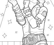 Coloriage Michael Jackson dans une tenue embl&eacute;matique