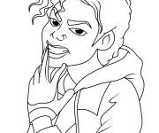 Coloriage Michael Jackson de dessin anim&eacute;