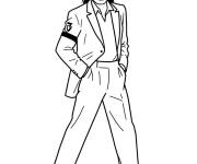 Coloriage Michael Jackson debout