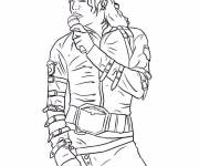 Coloriage Michael Jackson en chantant