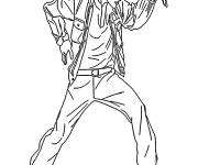 Coloriage Michael Jackson en danse de Moonwalk