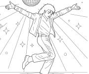 Coloriage Michael Jackson en disco teck 