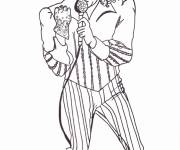 Coloriage Michael Jackson en mouvement