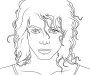 Coloriage Michael Jackson en noir et blanc